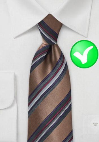 Cravate unie chemise rayée